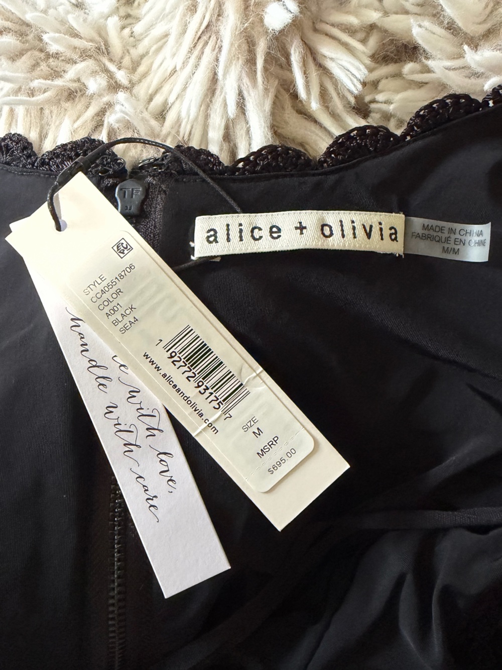 Alice + Olivia Bray Luster Crochet Dress - Picture 3 of 5